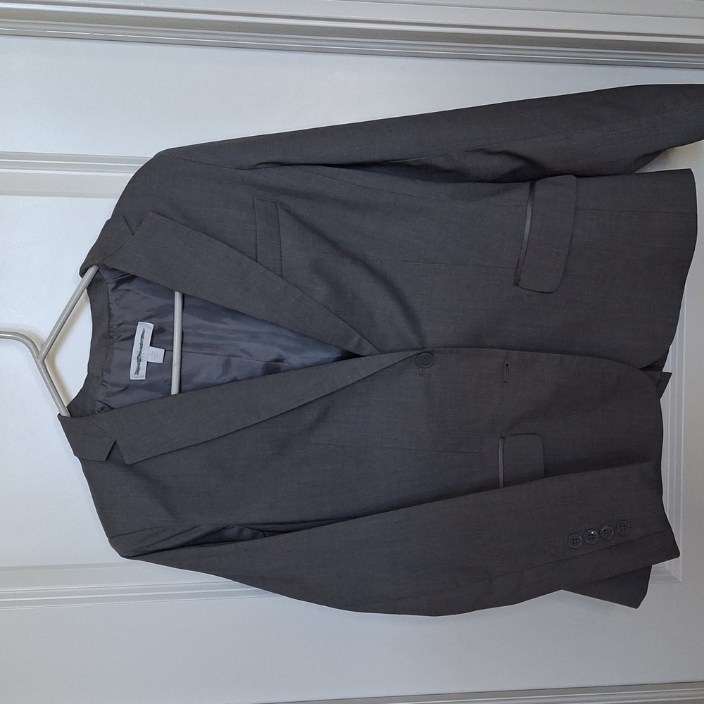 New York & Company Gray Blazer Size 10 EUC Stretch Polyester Rayon Blend